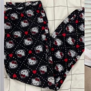 ISO Black hello kitty pajama pants with red hearts lounge wear